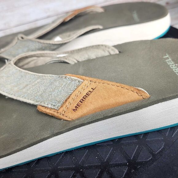 Merrell Women's Size 9 Gray Flip Flop Sandals Shoes - Picture 4 of 7